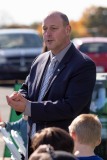 The Honourable Tim Halman, M.L.A. for Dartmouth East, Minister of the Nova Scotia Department of Environment and Climate Change, speaks to school children during a Recycle My Electronics event at NSCC, 2024.
