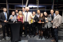 Attendants smile for a group photo