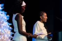 Two speakers at the podium