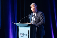 A speaker at the podium