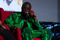 A man speaks on stage